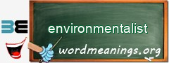 WordMeaning blackboard for environmentalist